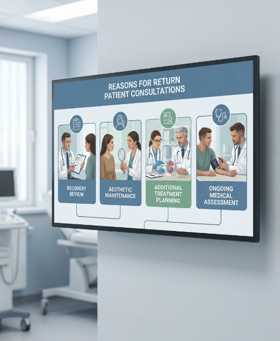Common reasons for return patient consultations after cosmetic or medical treatment