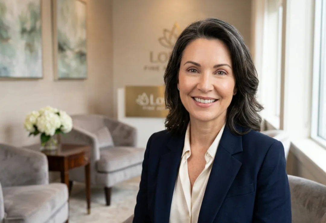 Confident patient after upper blepharoplasty with refreshed and youthful-looking eyes