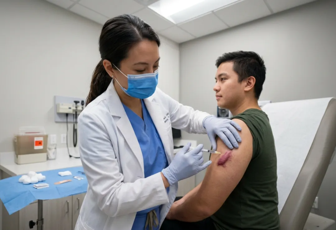 Confident patient after keloid scar revision with improved skin appearance