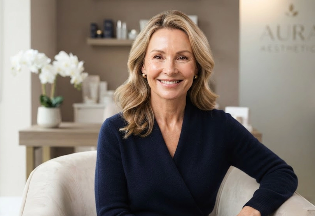 Confident patient after Profhilo face treatment with rejuvenated and youthful-looking skin